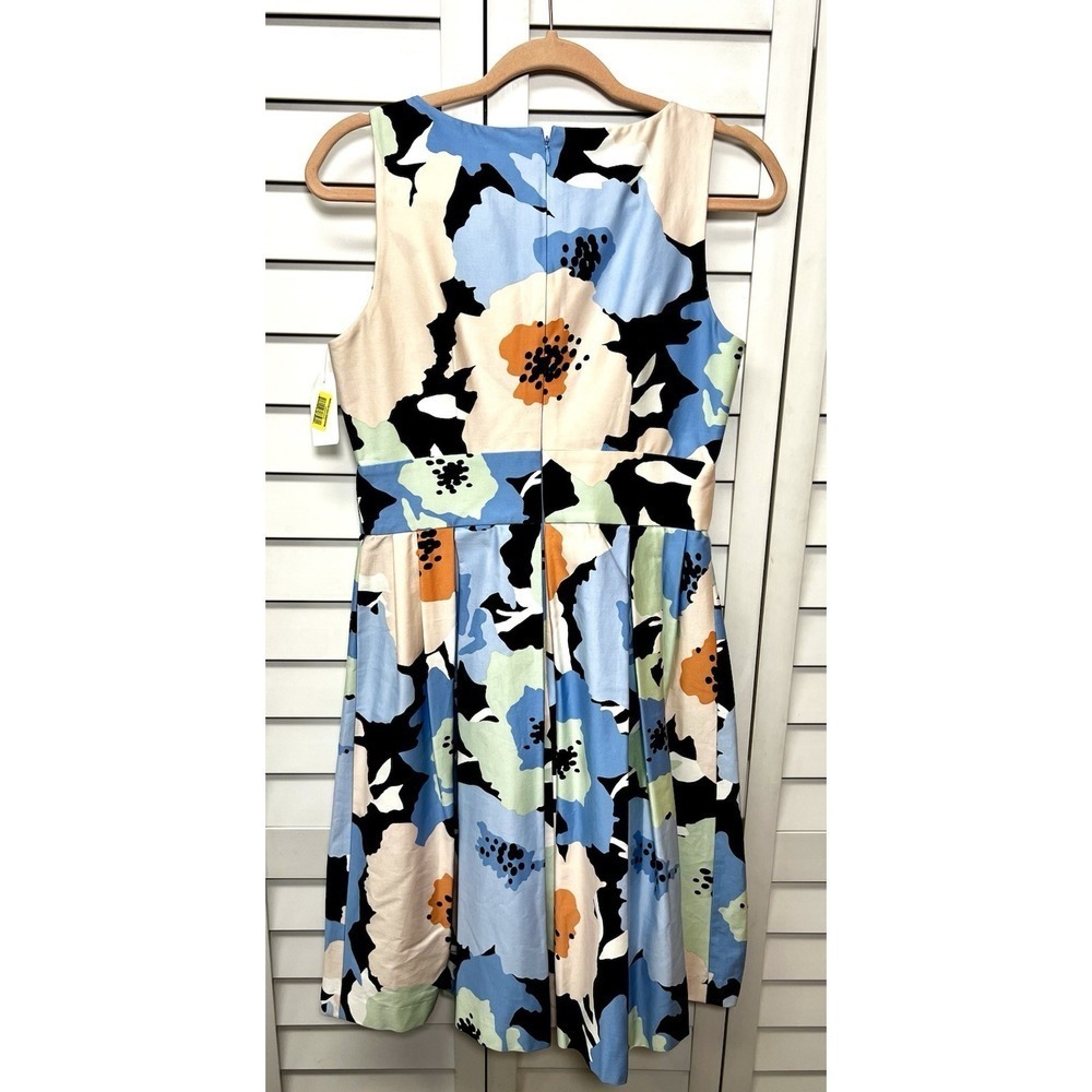 Calvin Klein Floral Colorful Sleeveless Pleated A-Line Flare Dress Size 6 NWT - Picture 8 of 8